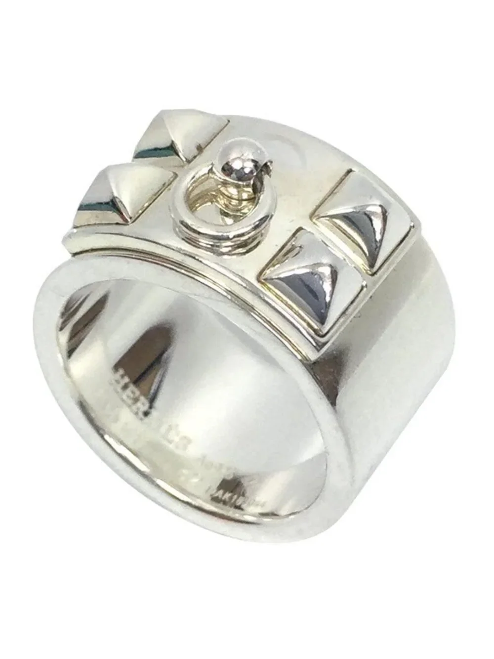Hermes Ring Collierd Chien GM 52 Silver Aq8016